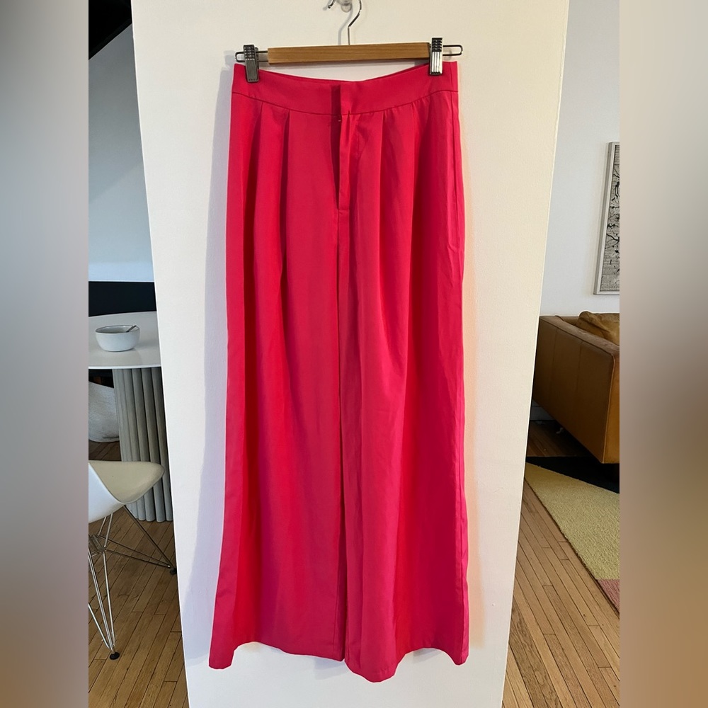 Pine Wide Leg High Waisted Trousers